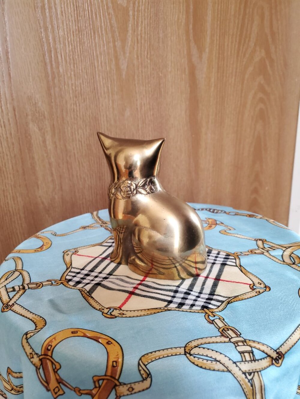 Solid brass cat floral collar - Picture 4 of 7